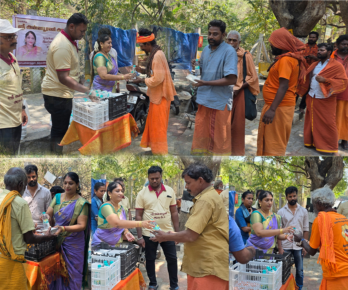 Annadhanam event serving food